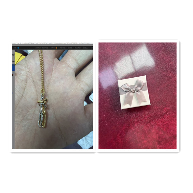 Rozene Love Hug Necklace - Gold Embrace Pendant