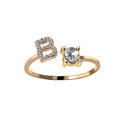 Rozené Initial Letter Ring - Personalized A-Z | Gold