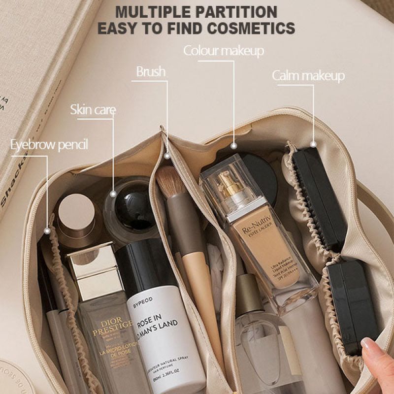 Cloud Makeup Bag - Wide-Open Travel Organizer | Water-Resistant