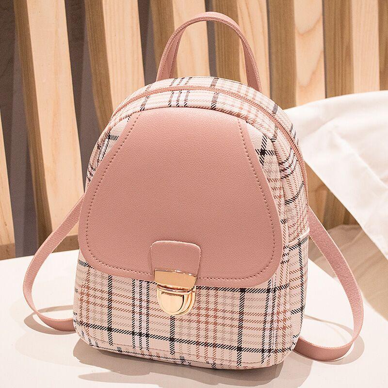 Rozené Check Lock Mini Backpack - Convertible Shoulder Purse