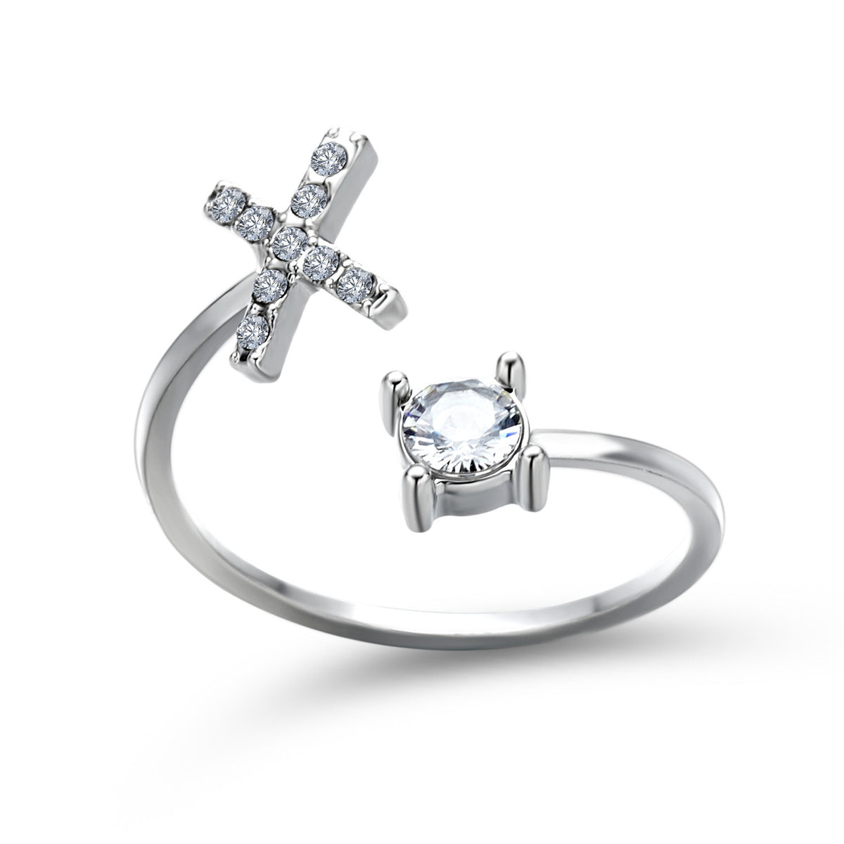 Silver / X - Initial Letter Ring