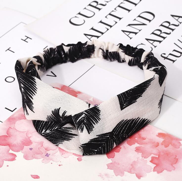 Rozene Retro Printed Headband - Wide Fabric Hair Band