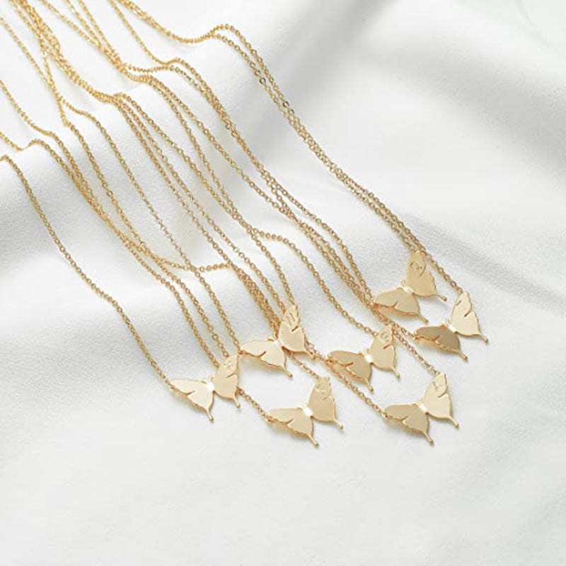 Rozené Butterfly Initial Necklace - Personalized A-Z Pendant