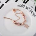 Rozene Rose Gold Crystal Bracelet - Adjustable Bangle