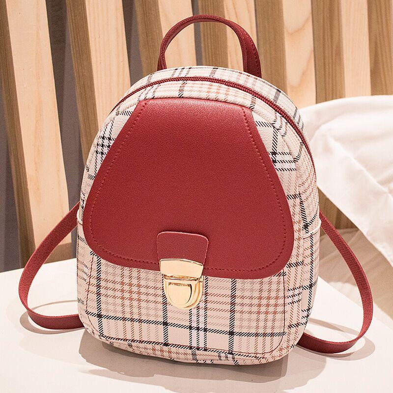 Rozené Check Lock Mini Backpack - Convertible Shoulder Purse