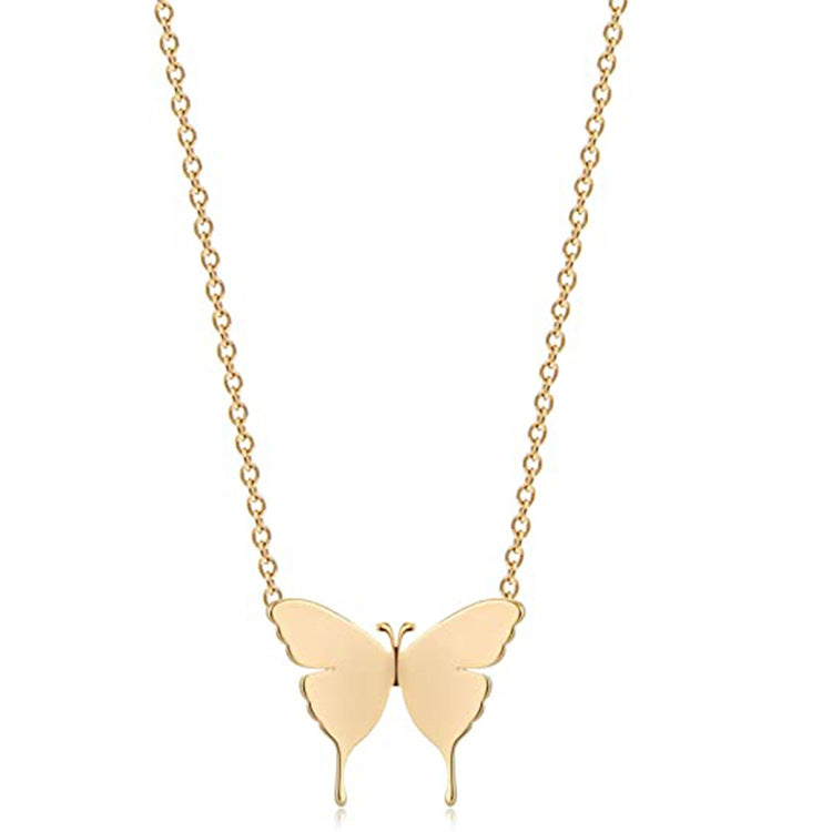 Rozené Butterfly Initial Necklace - Personalized A-Z Pendant