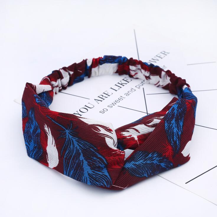 Rozene Retro Printed Headband - Wide Fabric Hair Band