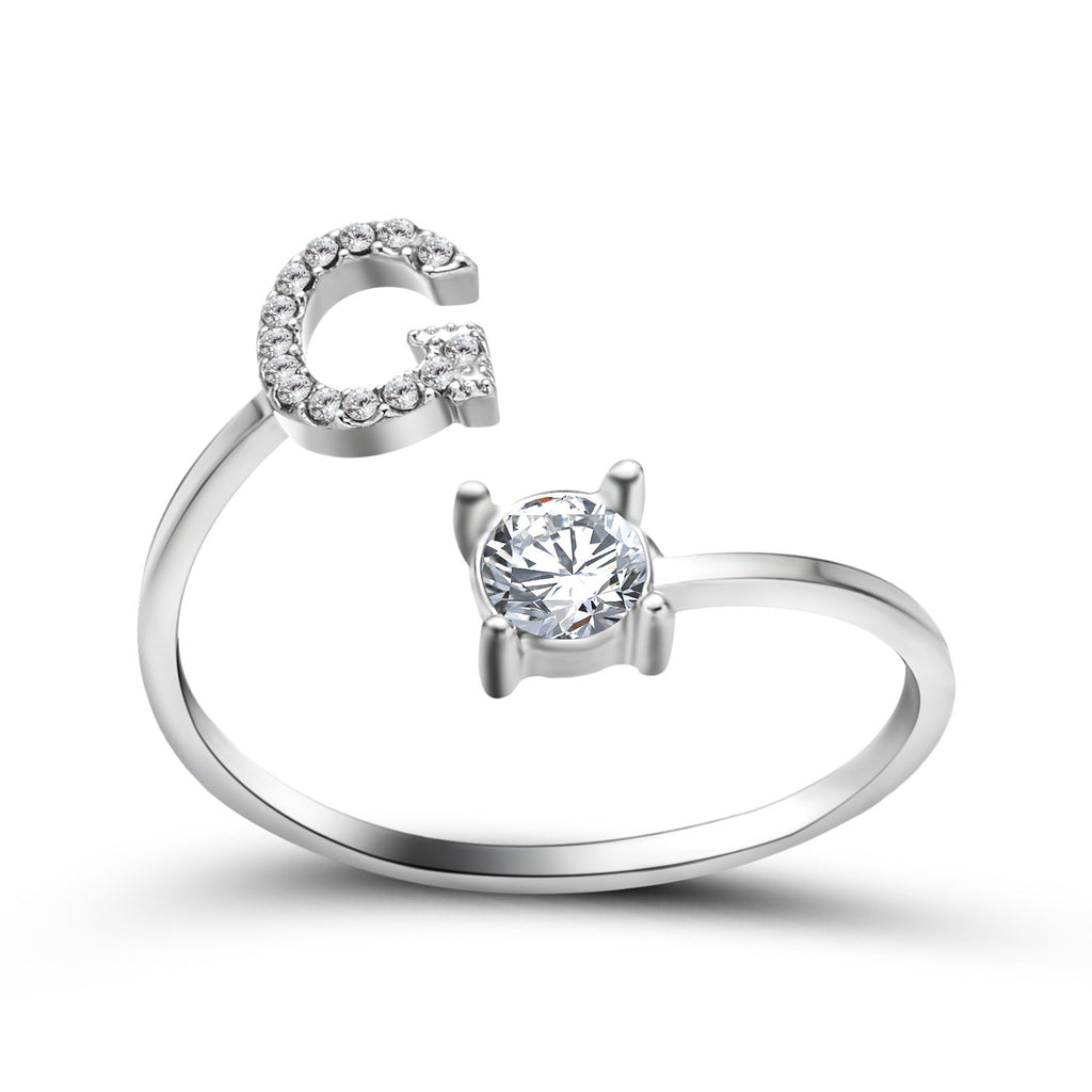Rozené Initial Letter Ring - Personalized A-Z | Gold