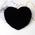 Love Chain Shoulder Bag - Plush Heart Design | Crossbody Purse