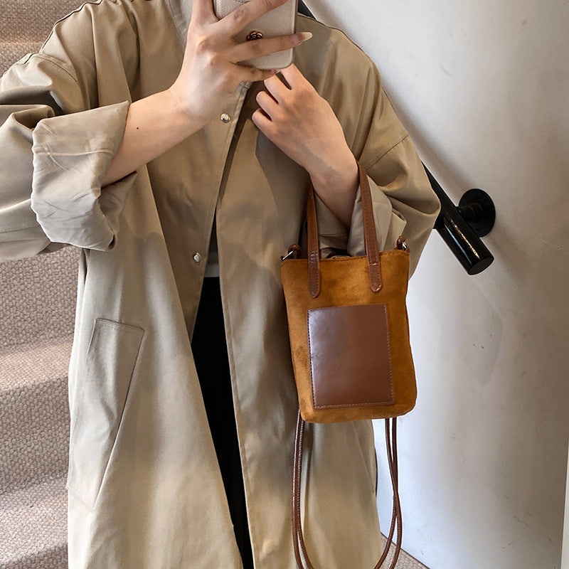Rozené Retro Leopard Crossbody - Suede Phone Bag