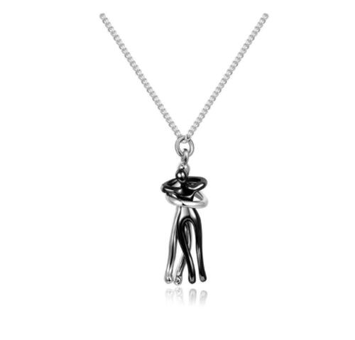 Rozene Love Hug Necklace - Gold Embrace Pendant
