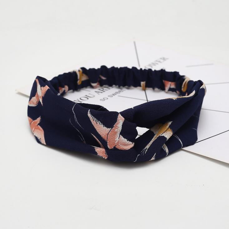 Rozene Retro Printed Headband - Wide Fabric Hair Band