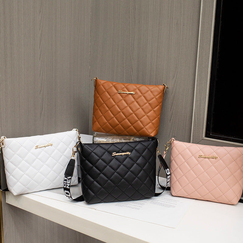 Rozené Quilted Chain Crossbody - Embroidered Mini Purse | Elegant