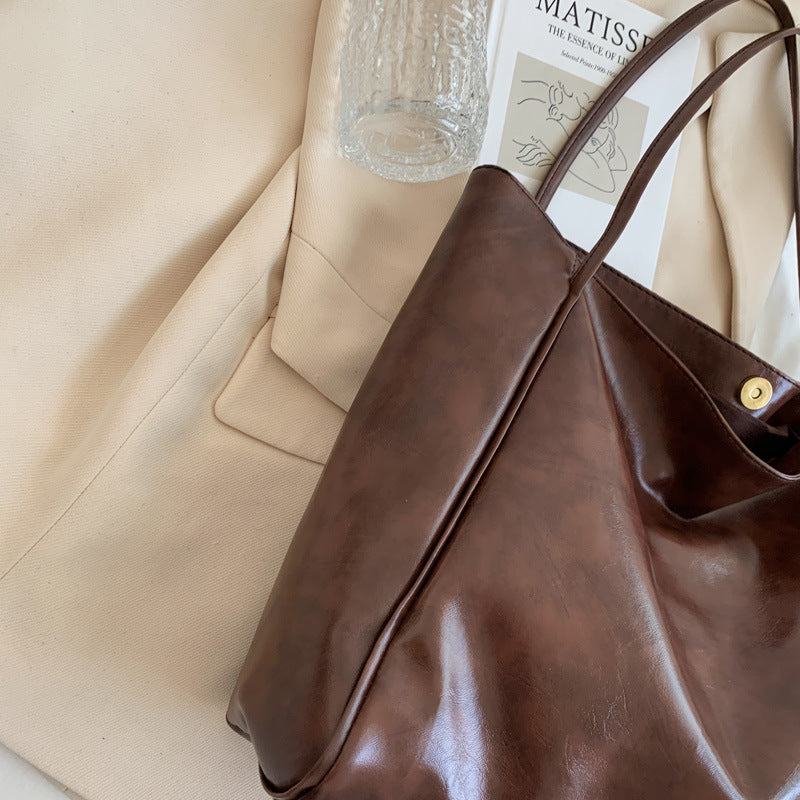 Rozené Retro Soft Leather Shoulder Bag - Large Capacity | Fall Vibes