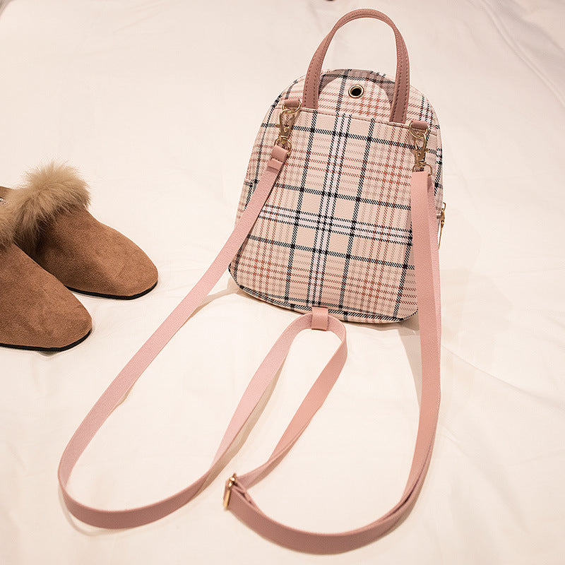 Rozené Check Lock Mini Backpack - Convertible Shoulder Purse