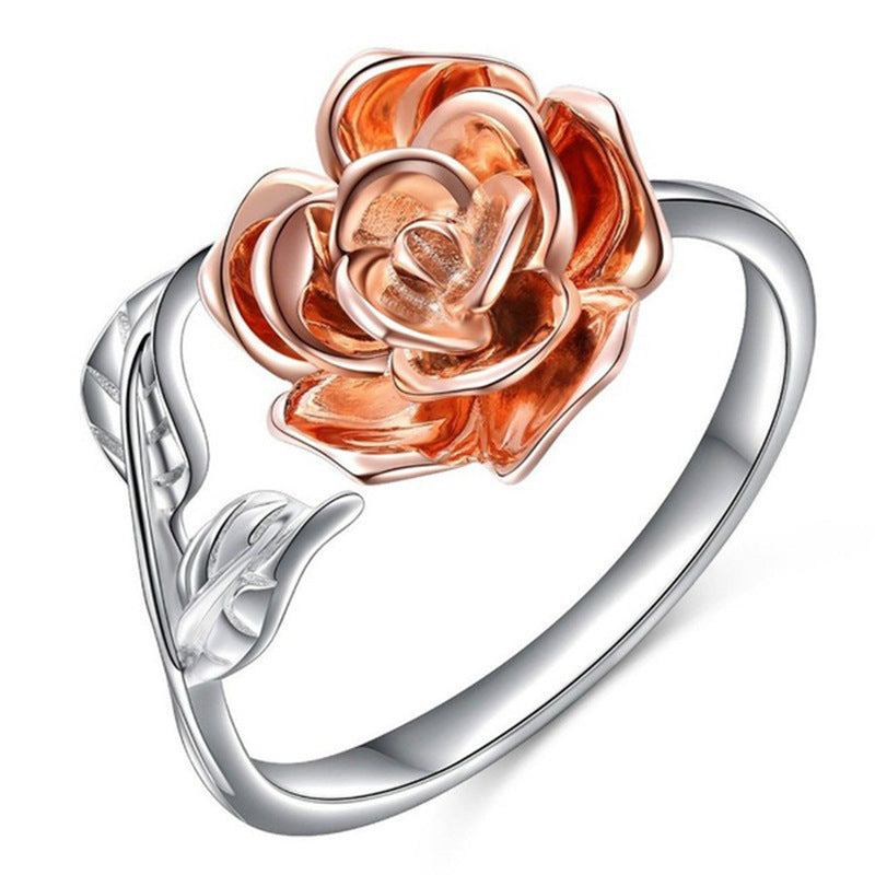 Rozené Rose Adjustable Ring - Dainty Flower Band