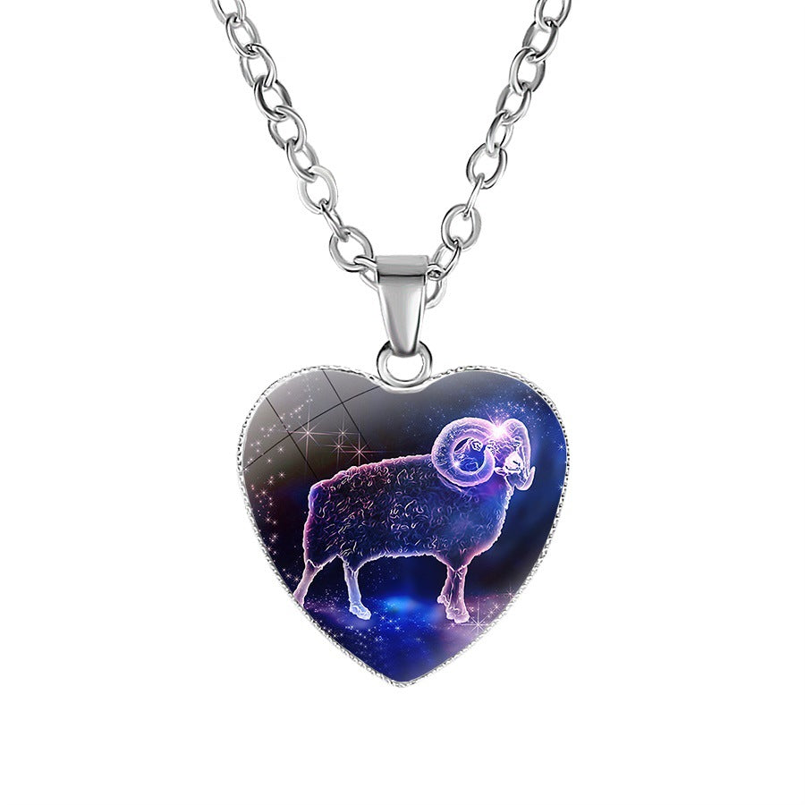 Rozené Zodiac Heart Pendant Necklace - Personalized Astrology