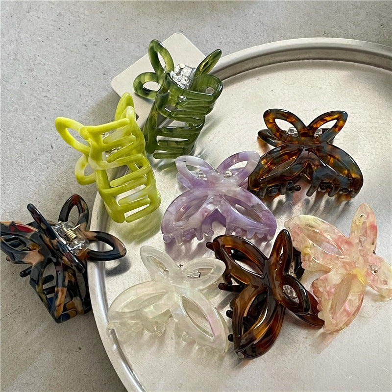 Rozené Butterfly Hair Clip Set - 8 Retro Colorful Clips