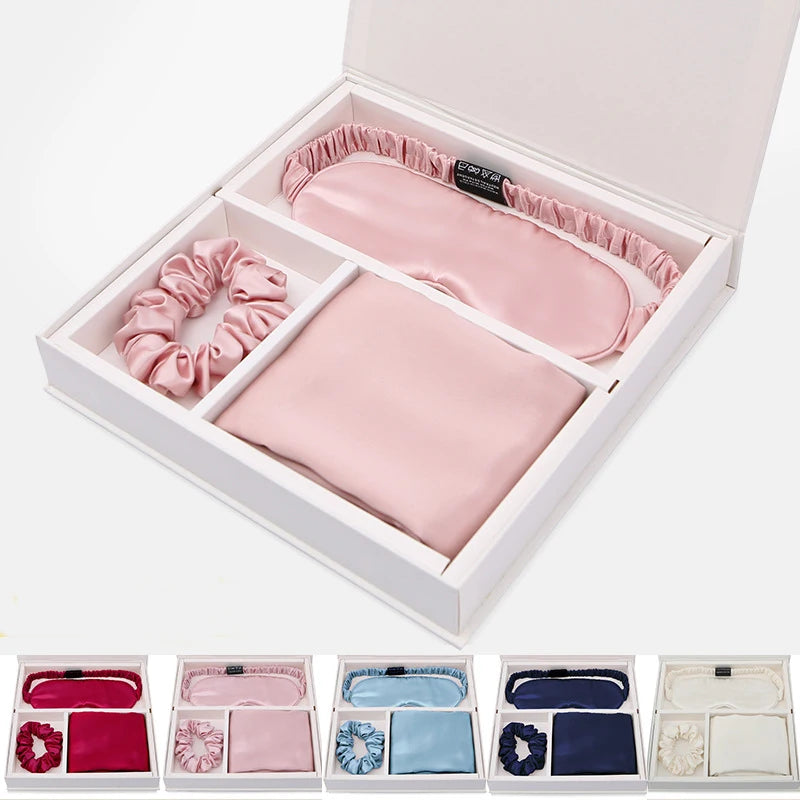 Silk Sleep Set - Eye Mask, Pillowcase & Hair Ties