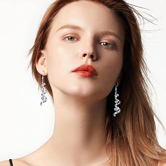 Rozené Spiral Teardrop Earrings - Multi-Drop Statement Design