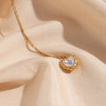 Rozené 18K Gold Shell Heart Necklace - Luxury Love Pendant