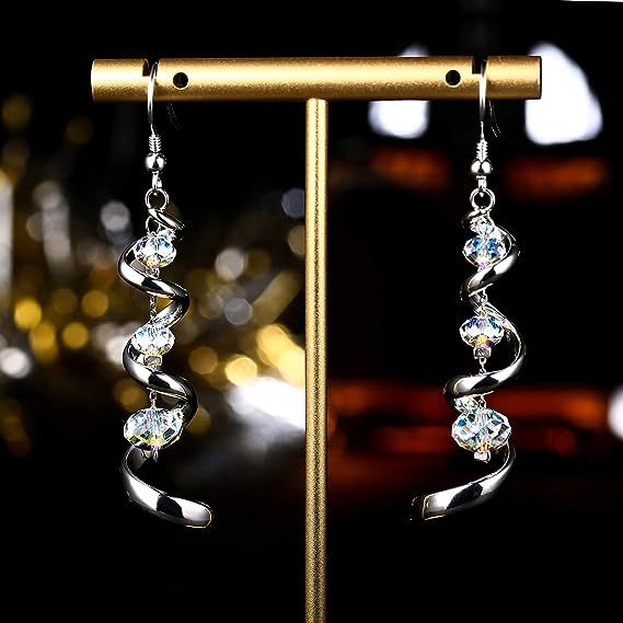 Rozené Spiral Teardrop Earrings - Multi-Drop Statement Design
