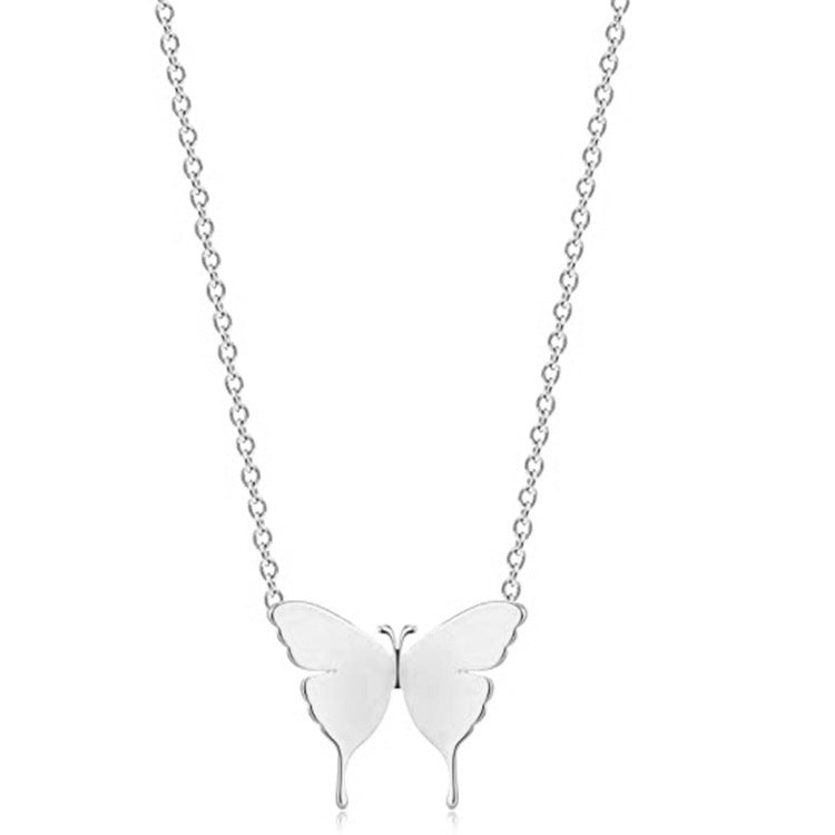 Butterfly Initial Necklace - Personalized A-Z Pendant